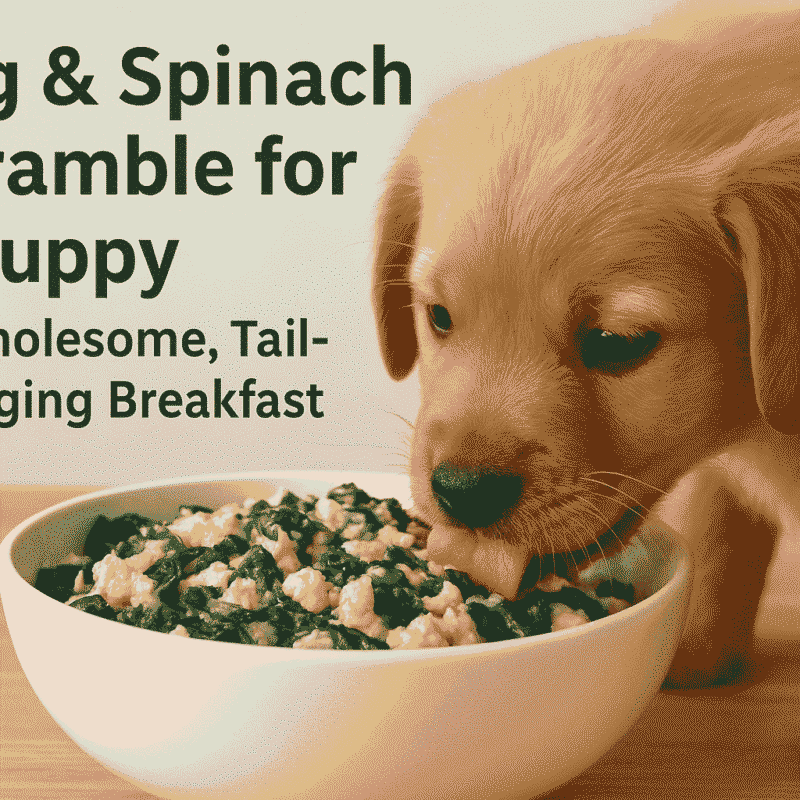 Egg & Spinach Scramble for a Puppy