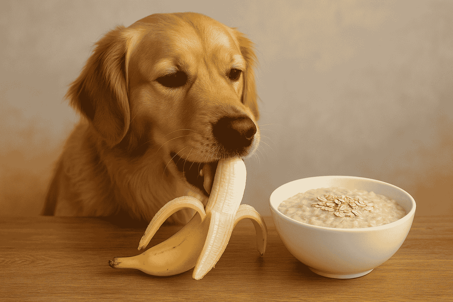 Oats & Banana Breakfast for a Dog